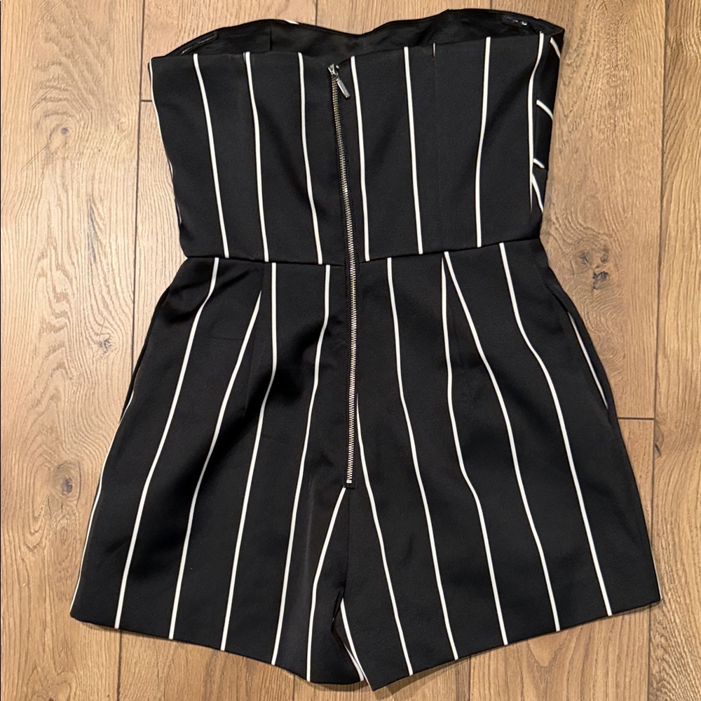 KEEPSAKE the Label Black Strapless Pinstripe Romper - Picture 3 of 5